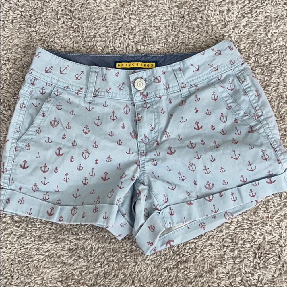 aeropostale blue and red anchor shorts